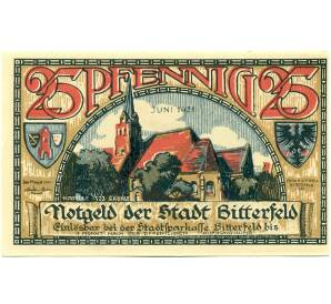25 пфеннигов 1921 года Германия — Биттерфельд (Нотгельд) — Фото №1