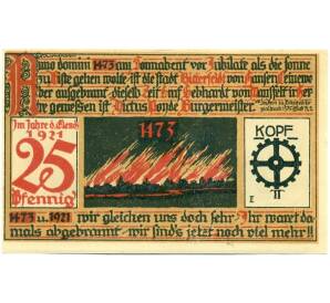 25 пфеннигов 1921 года Германия — Биттерфельд (Нотгельд) — Фото №2