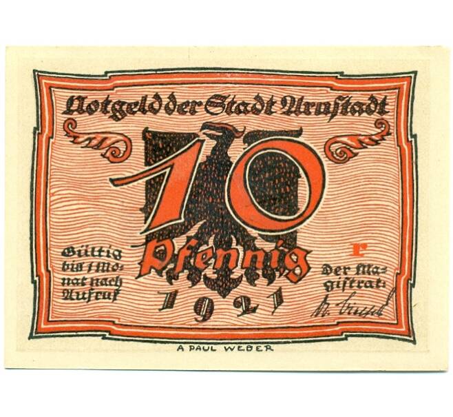Банкнота 10 пфеннигов 1921 года Германия — Арнштадт (Нотгельд) (Артикул: K10-12189) — Фото №1