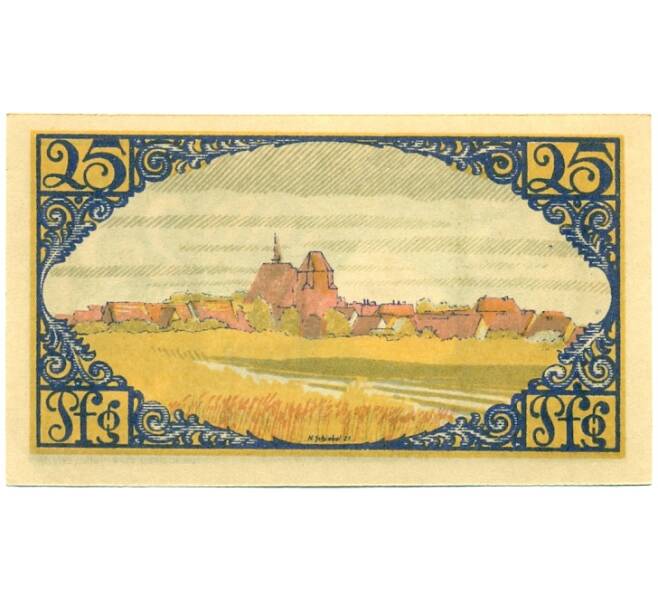Банкнота 25 пфеннигов 1921 года Германия — Брена (Нотгельд) (Артикул: K10-12193) — Фото №2