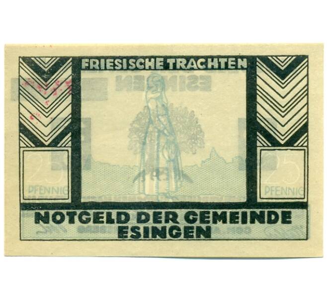 Банкнота 25 пфеннигов 1921 года Германия — Эссинген (Нотгельд) (Артикул: K10-12197) — Фото №2