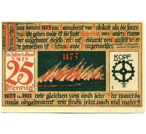 25 пфеннигов 1921 года Германия — Биттерфельд (Нотгельд) — Фото №2