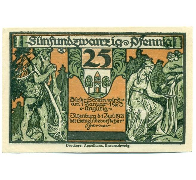 Банкнота 25 пфеннигов 1921 года Германия — Ильзенбург (Нотгельд) (Артикул: K10-12207) — Фото №2