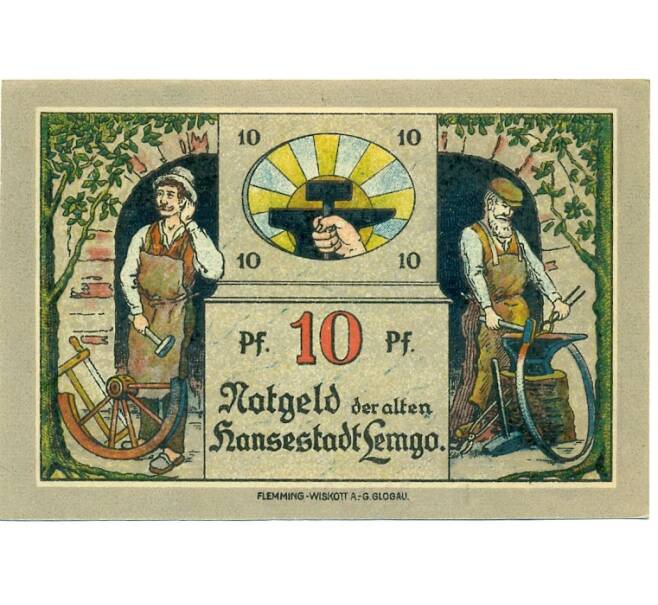 Банкнота 10 пфеннигов 1921 года Германия — Лемго (Нотгельд) (Артикул: K10-12215) — Фото №1