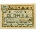 Банкнота 25 пфеннигов 1920 года Германия — Хузум (Нотгельд) (Артикул: K10-12218) — Фото №2