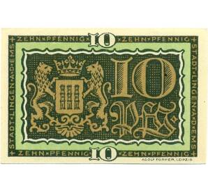 10 пфеннигов 1921 года Германия — Линген (Нотгельд) — Фото №1