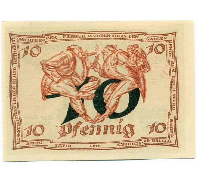 Банкнота 10 пфеннигов 1921 года Германия — Арнштадт (Нотгельд) (Артикул: K10-12235) — Фото №2