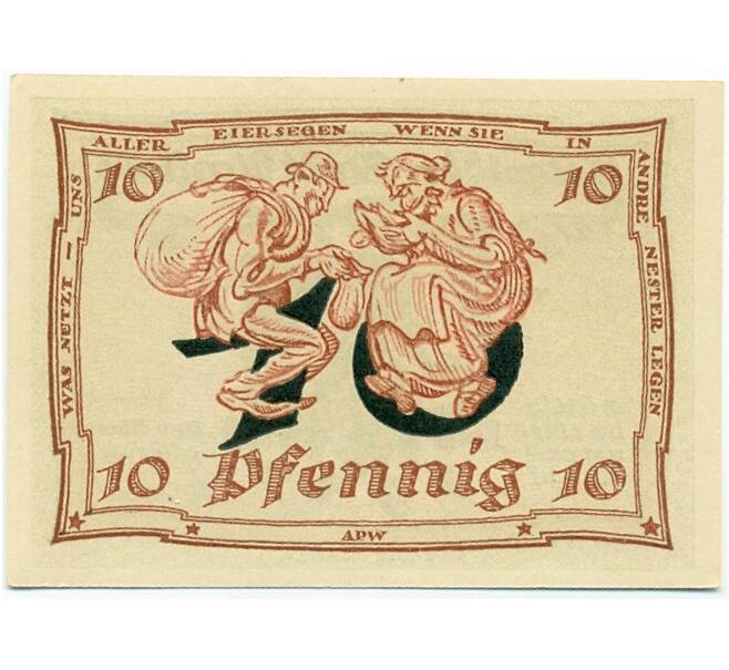 Банкнота 10 пфеннигов 1921 года Германия — Арнштадт (Нотгельд) (Артикул: K10-12236) — Фото №2