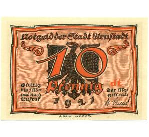 10 пфеннигов 1921 года Германия — Арнштадт (Нотгельд) — Фото №1