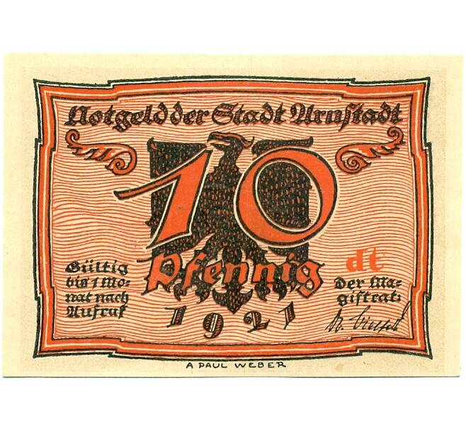 Банкнота 10 пфеннигов 1921 года Германия — Арнштадт (Нотгельд) (Артикул: K10-12237) — Фото №1