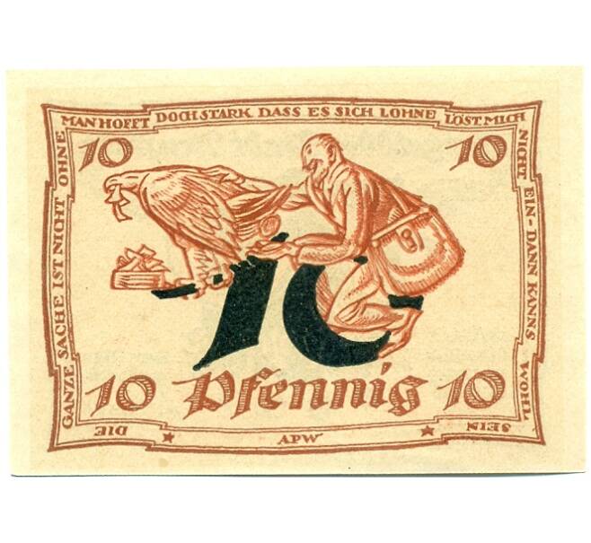 Банкнота 10 пфеннигов 1921 года Германия — Арнштадт (Нотгельд) (Артикул: K10-12237) — Фото №2