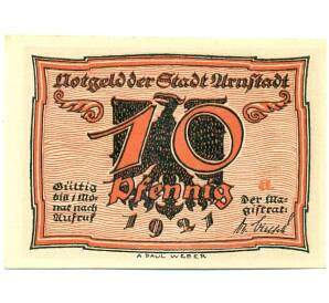 10 пфеннигов 1921 года Германия — Арнштадт (Нотгельд) — Фото №1