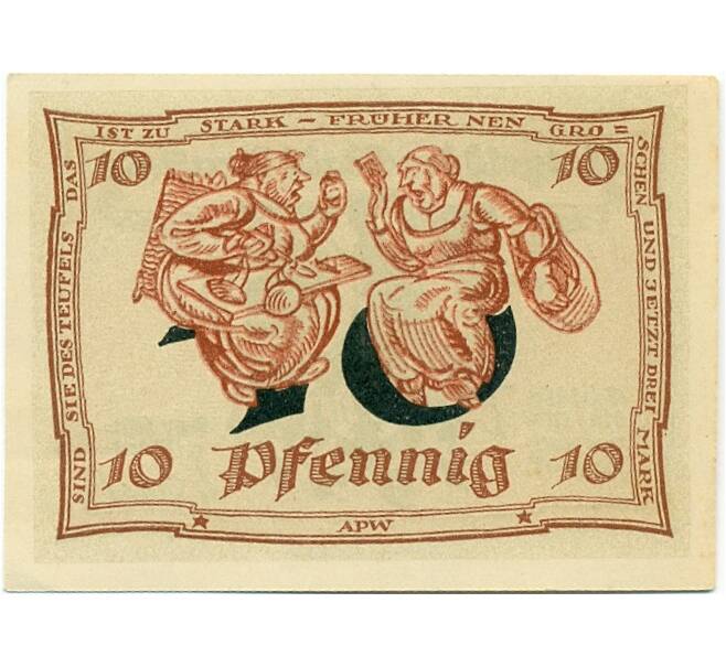 Банкнота 10 пфеннигов 1921 года Германия — Арнштадт (Нотгельд) (Артикул: K10-12239) — Фото №2