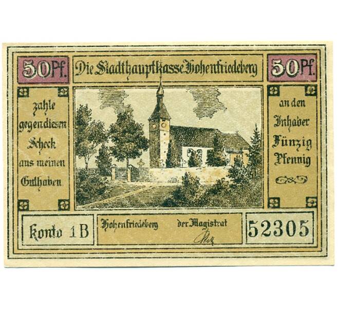 Банкнота 50 пфеннигов 1921 года Германия — Гогенфридбер (Нотгельд) (Артикул: K10-12244) — Фото №2