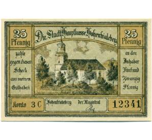 25 пфеннигов 1921 года Германия — Гогенфридбер (Нотгельд) — Фото №2