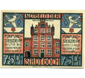 75 пфеннигов 1922 года Германия — Гох (Нотгельд)