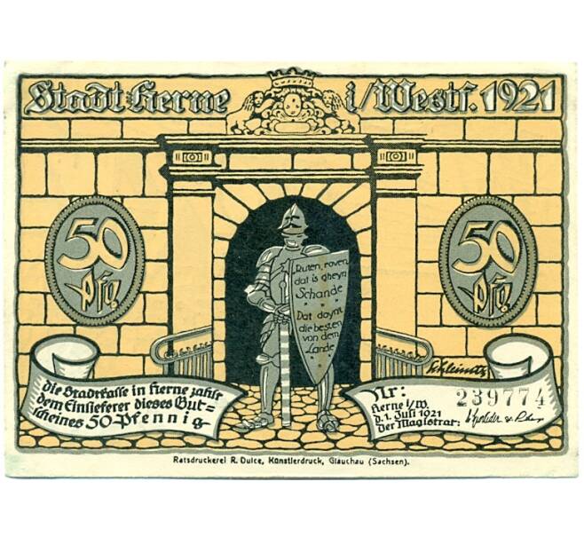 Банкнота 50 пфеннигов 1921 года Германия — Шмидеберг (Нотгельд) (Артикул: K10-12259) — Фото №1