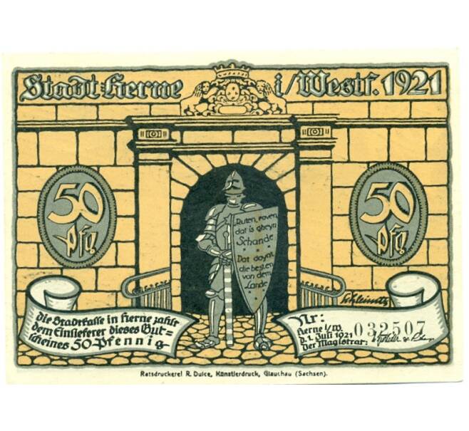 Банкнота 50 пфеннигов 1921 года Германия — Шмидеберг (Нотгельд) (Артикул: K10-12260) — Фото №1