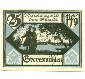 25 пфеннигов 1922 года Германия — Гревесмюлен (Нотгельд) — Фото №2