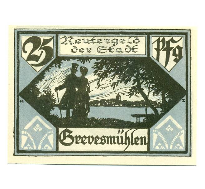 Банкнота 25 пфеннигов 1922 года Германия — Гревесмюлен (Нотгельд) (Артикул: K10-12271) — Фото №2
