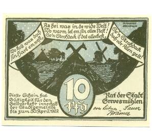 10 пфеннигов 1922 года Германия — Гревесмюлен (Нотгельд) — Фото №1