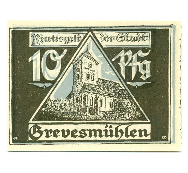 Банкнота 10 пфеннигов 1922 года Германия — Гревесмюлен (Нотгельд) (Артикул: K10-12273) — Фото №2