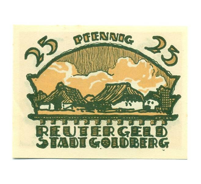 Банкнота 25 пфеннигов 1921 года Германия — Гольдберг (Нотгельд) (Артикул: K10-12277) — Фото №1