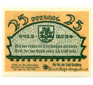 25 пфеннигов 1921 года Германия — Гольдберг (Нотгельд) — Фото №2