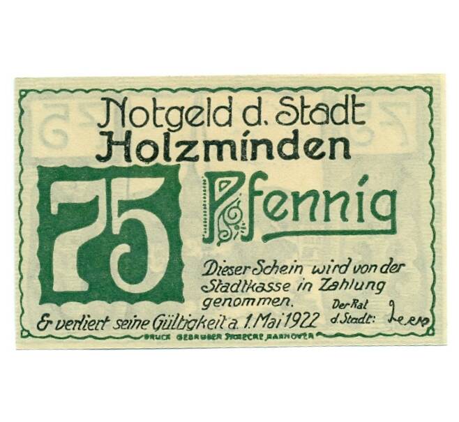 Банкнота 75 пфеннигов 1921 года Германия — Хольцминден (Нотгельд) (Артикул: K10-12297) — Фото №2