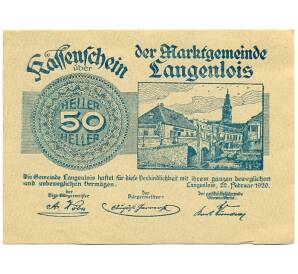 50 геллеров 1920 года Австрия — община Лангенлойс (Нотгельд) — Фото №1