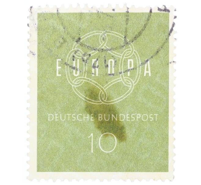 Почтовая марка 10 пфеннигов 1959 года Западная Германия (ФРГ) «Европейская конференция администраций почтовых служб и служб связи CEPT — Цепь» (Артикул: T11-35330) — Фото №1