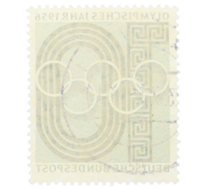 Почтовая марка 10 пфеннигов 1956 года Западная Германия (ФРГ) «Олимпийские кольца» (Артикул: T11-35341) — Фото №2