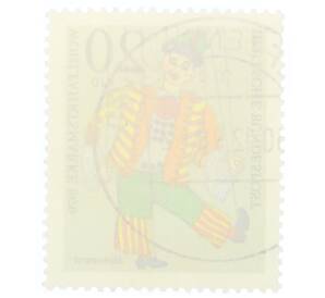 Почтовая марка 20+10 пфеннигов 1970 года Западная Германия (ФРГ) «Марионетка»