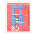Почтовая марка 30 пфеннигов 1966 года Западная Германия (ФРГ) «Научные юбилеи — 100 лет динамоэлектрическому принципу» (Артикул: T11-35346) — Фото №1