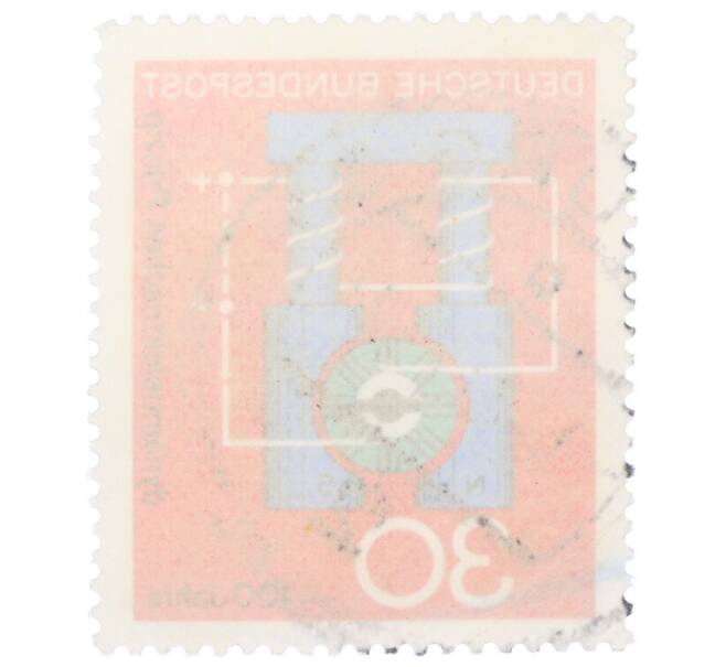 Почтовая марка 30 пфеннигов 1966 года Западная Германия (ФРГ) «Научные юбилеи — 100 лет динамоэлектрическому принципу» (Артикул: T11-35347) — Фото №2