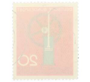 Почтовая марка 20 пфеннигов 1964 года Западная Германия (ФРГ) «Научные юбилеи — 100 лет газовому двигателю»