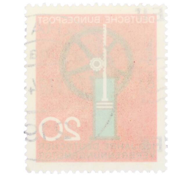 Почтовая марка 20 пфеннигов 1964 года Западная Германия (ФРГ) «Научные юбилеи — 100 лет газовому двигателю» (Артикул: T11-35349) — Фото №2