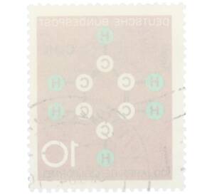 Почтовая марка 20 пфеннигов 1964 года Западная Германия (ФРГ) «Научные юбилеи — 100 лет формуле бензола» — Фото №2