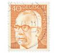 Почтовая марка 40 пфеннигов 1971 года Западная Германия (ФРГ) «Президент Густав Хайнеман» (Артикул: T11-35369) — Фото №1