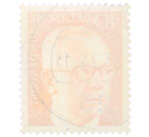 Почтовая марка 40 пфеннигов 1971 года Западная Германия (ФРГ) «Президент Густав Хайнеман» — Фото №2