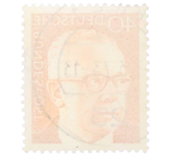 Почтовая марка 40 пфеннигов 1971 года Западная Германия (ФРГ) «Президент Густав Хайнеман» (Артикул: T11-35369) — Фото №2