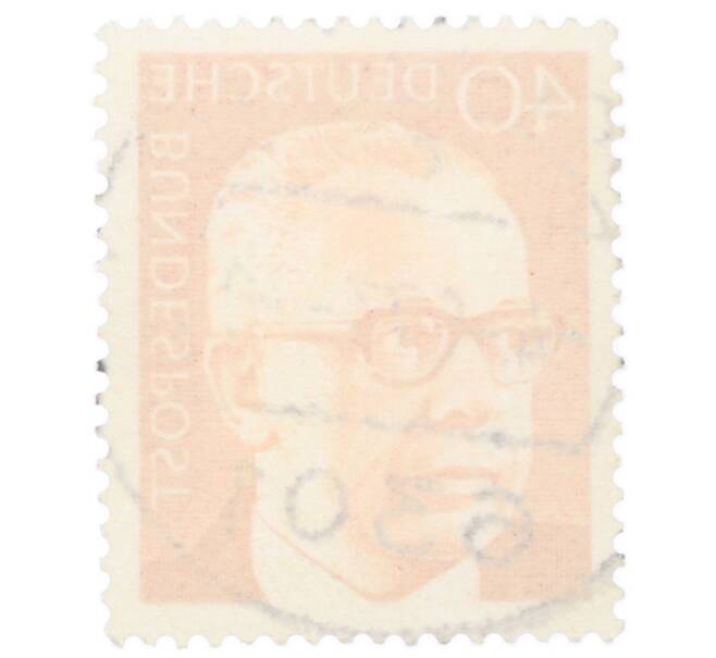 Почтовая марка 40 пфеннигов 1971 года Западная Германия (ФРГ) «Президент Густав Хайнеман» (Артикул: T11-35370) — Фото №2