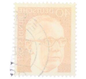 Почтовая марка 40 пфеннигов 1971 года Западная Германия (ФРГ) «Президент Густав Хайнеман» — Фото №2