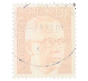 Почтовая марка 40 пфеннигов 1971 года Западная Германия (ФРГ) «Президент Густав Хайнеман» — Фото №2