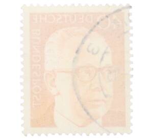 Почтовая марка 40 пфеннигов 1971 года Западная Германия (ФРГ) «Президент Густав Хайнеман» — Фото №2