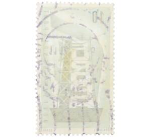 Почтовая марка 10 пфеннигов 1956 года Западная Германия (ФРГ) «Европейская конференция администраций почтовых служб и служб связи CEPT — Восстанавление Европы»