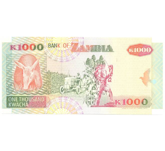 Банкнота 1000 квача 1992 года Замбия (Артикул: B2-5055) — Фото №2