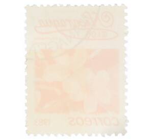 Почтовая марка 1 кордоба 1983 года Никарагуа «Плюмерия красная» — Фото №2