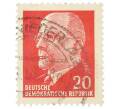 Почтовая марка 20 пфеннигов 1961 года Восточная Германия (ГДР) «Вальтер Эрнст Пауль Ульбрихт» (Артикул: T11-35443) — Фото №1