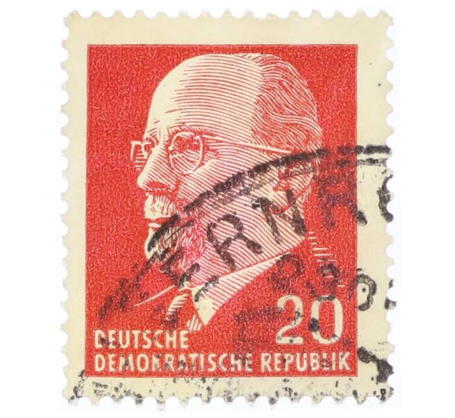 Почтовая марка 20 пфеннигов 1961 года Восточная Германия (ГДР) «Вальтер Эрнст Пауль Ульбрихт» (Артикул: T11-35448) — Фото №1